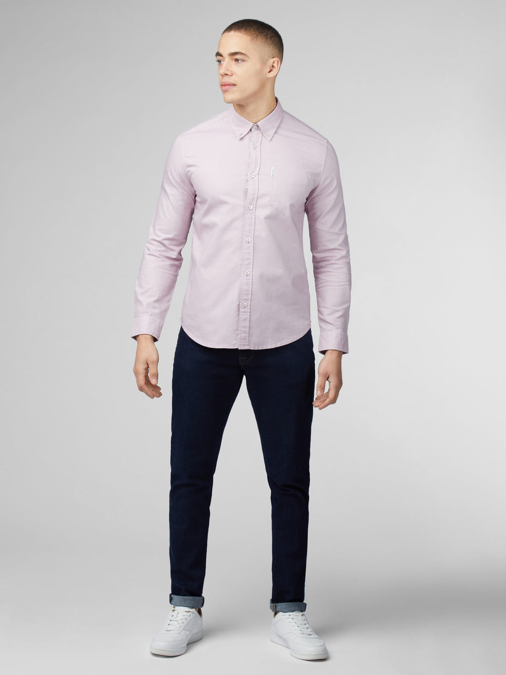 Camisas Ben Sherman Signature Oxford Long Sleeve Morados | 6384LOCJQ