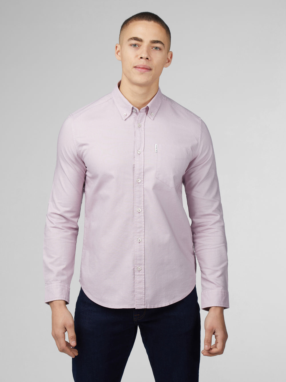 Camisas Ben Sherman Signature Oxford Long Sleeve Morados | 6384LOCJQ