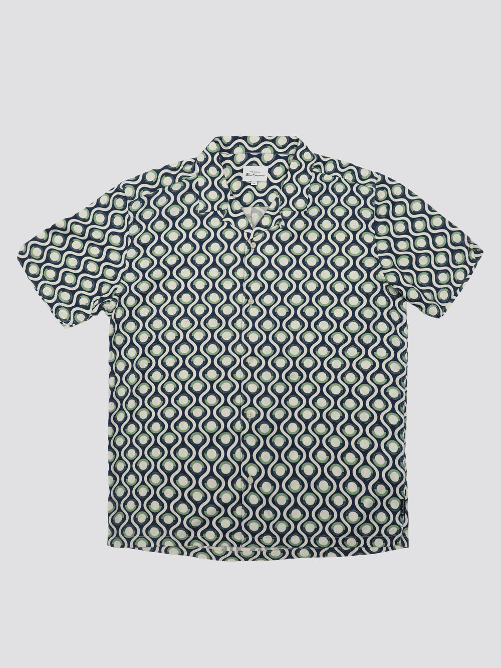 Camisas Ben Sherman Signature Retro Geo Verdes | 5397FQLMZ