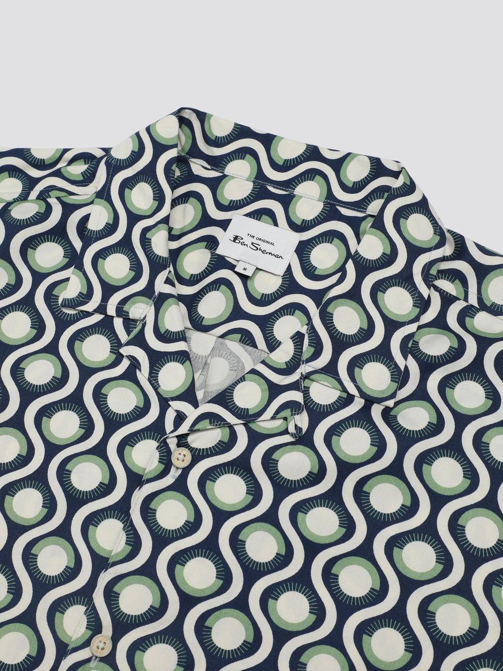 Camisas Ben Sherman Signature Retro Geo Verdes | 5397FQLMZ