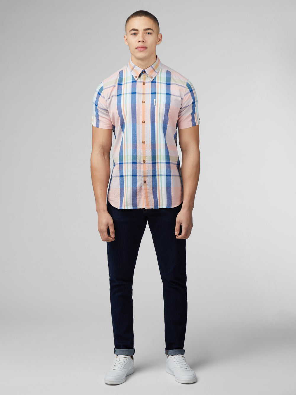 Camisas Ben Sherman Signature Seersucker Check Rosas | 6549RTZGM