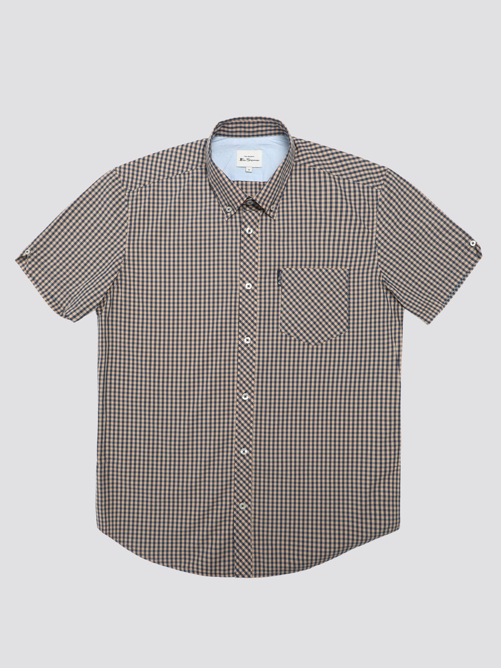 Camisas Ben Sherman Signature Short Sleeve Gingham Cobra Naranjas | 8342SCHAY