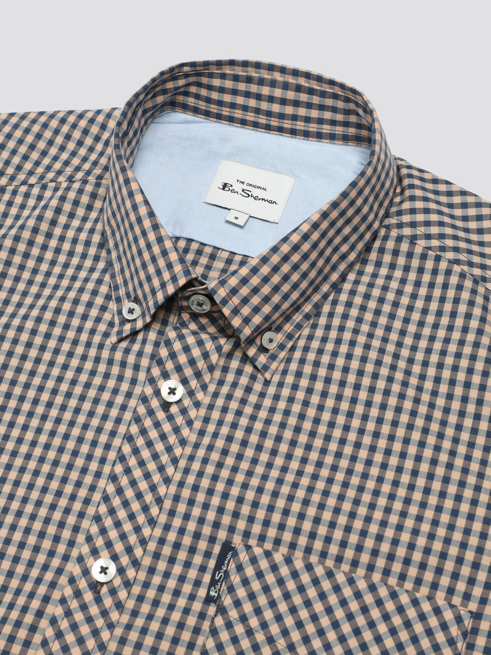 Camisas Ben Sherman Signature Short Sleeve Gingham Cobra Naranjas | 8342SCHAY