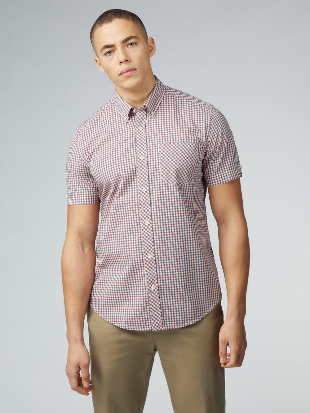 Camisas Ben Sherman Signature Short Sleeve Gingham Rojos Blancos | 3290NABFU