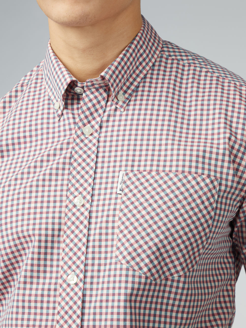 Camisas Ben Sherman Signature Short Sleeve Gingham Rojos Blancos | 3290NABFU