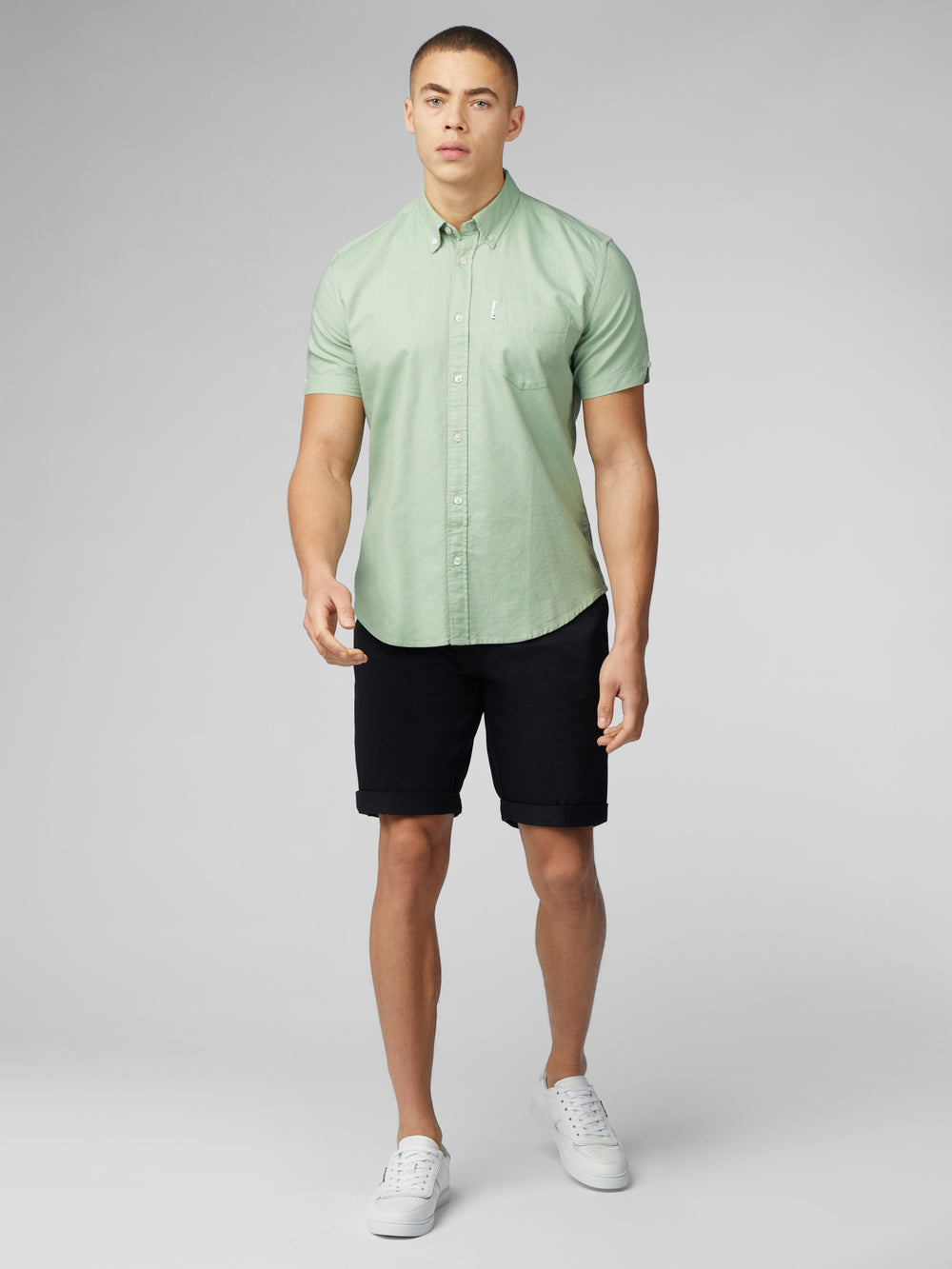 Camisas Ben Sherman Signature Short Sleeve Oxford Verdes | 4706JFDOQ