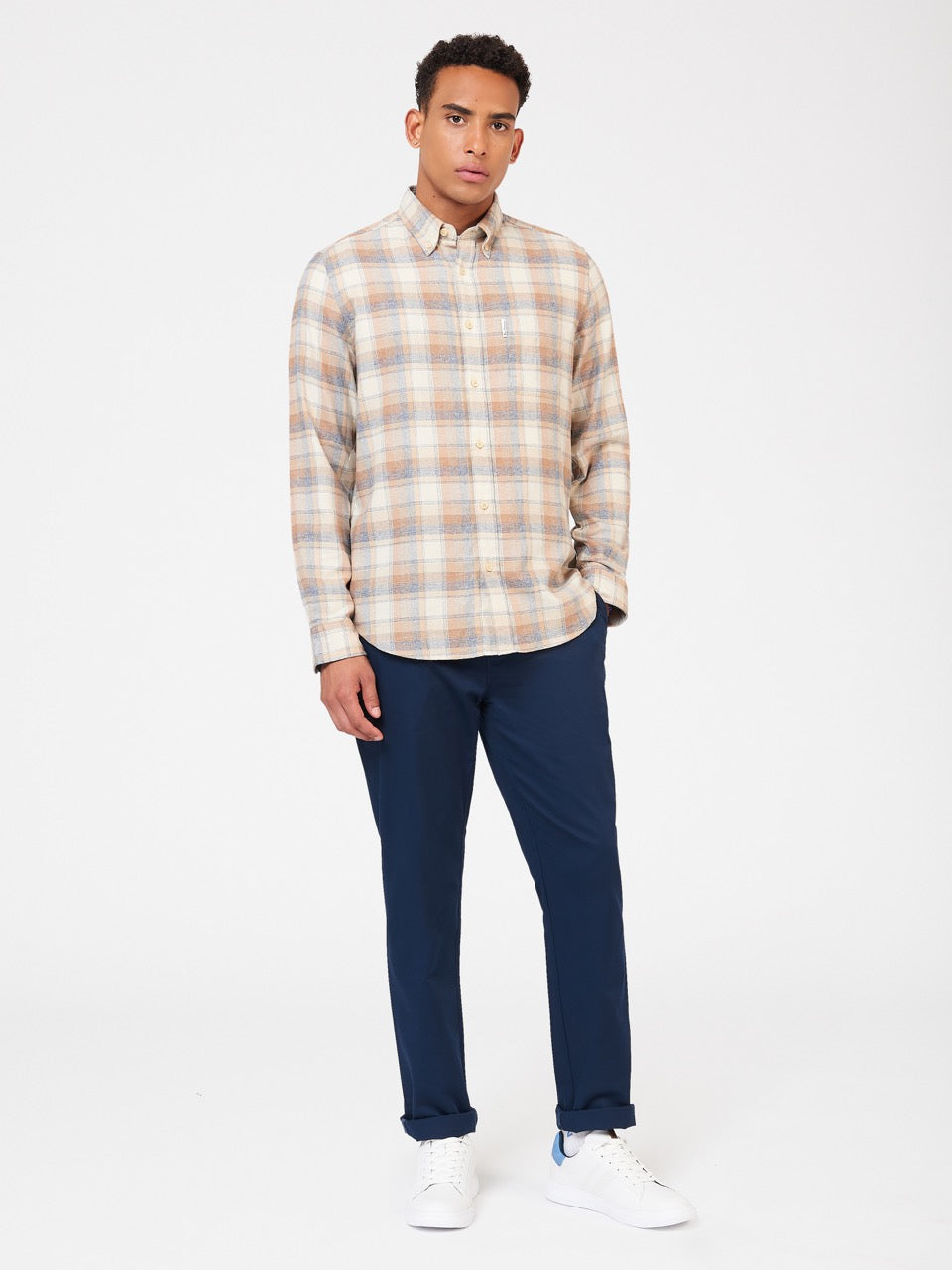 Camisas Ben Sherman Twisted Yarn Check Marrom | 2460YQZAS