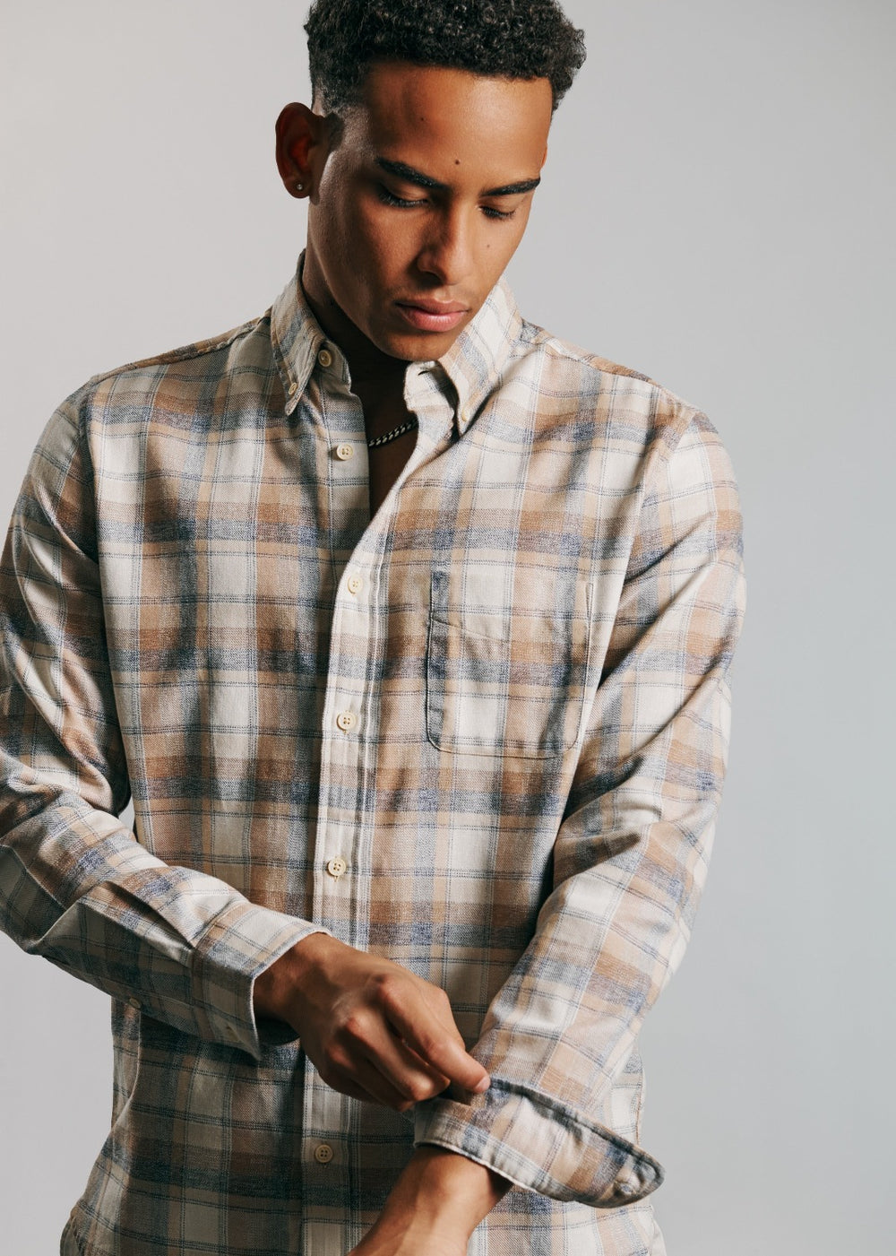 Camisas Ben Sherman Twisted Yarn Check Marrom | 2460YQZAS