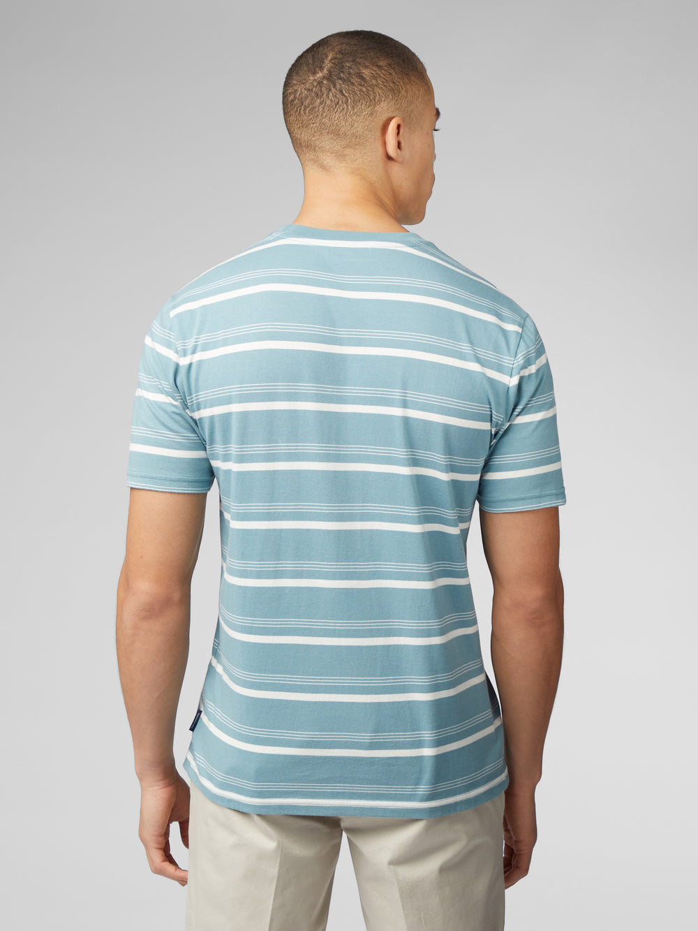 Camiseta Ben Sherman Fine Stripe Azules | 9821QPMXF