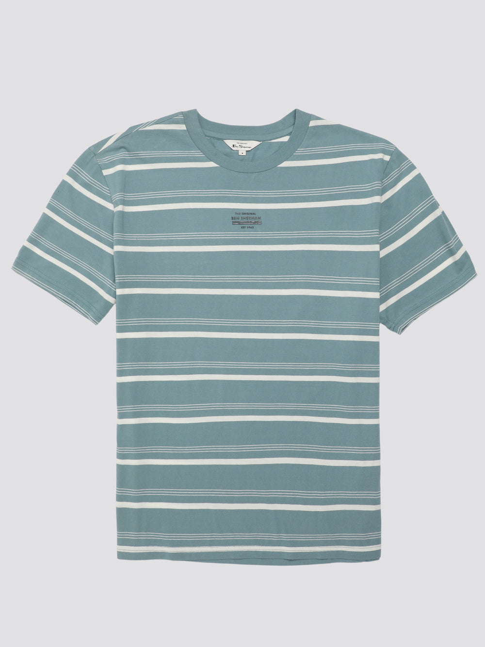 Camiseta Ben Sherman Fine Stripe Azules | 9821QPMXF