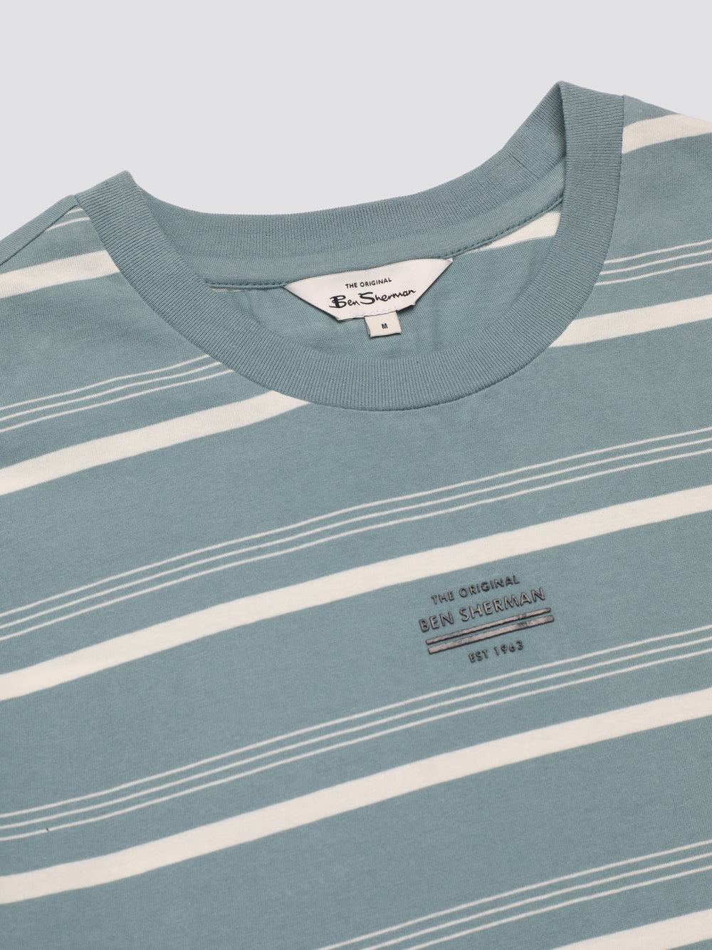 Camiseta Ben Sherman Fine Stripe Azules | 9821QPMXF