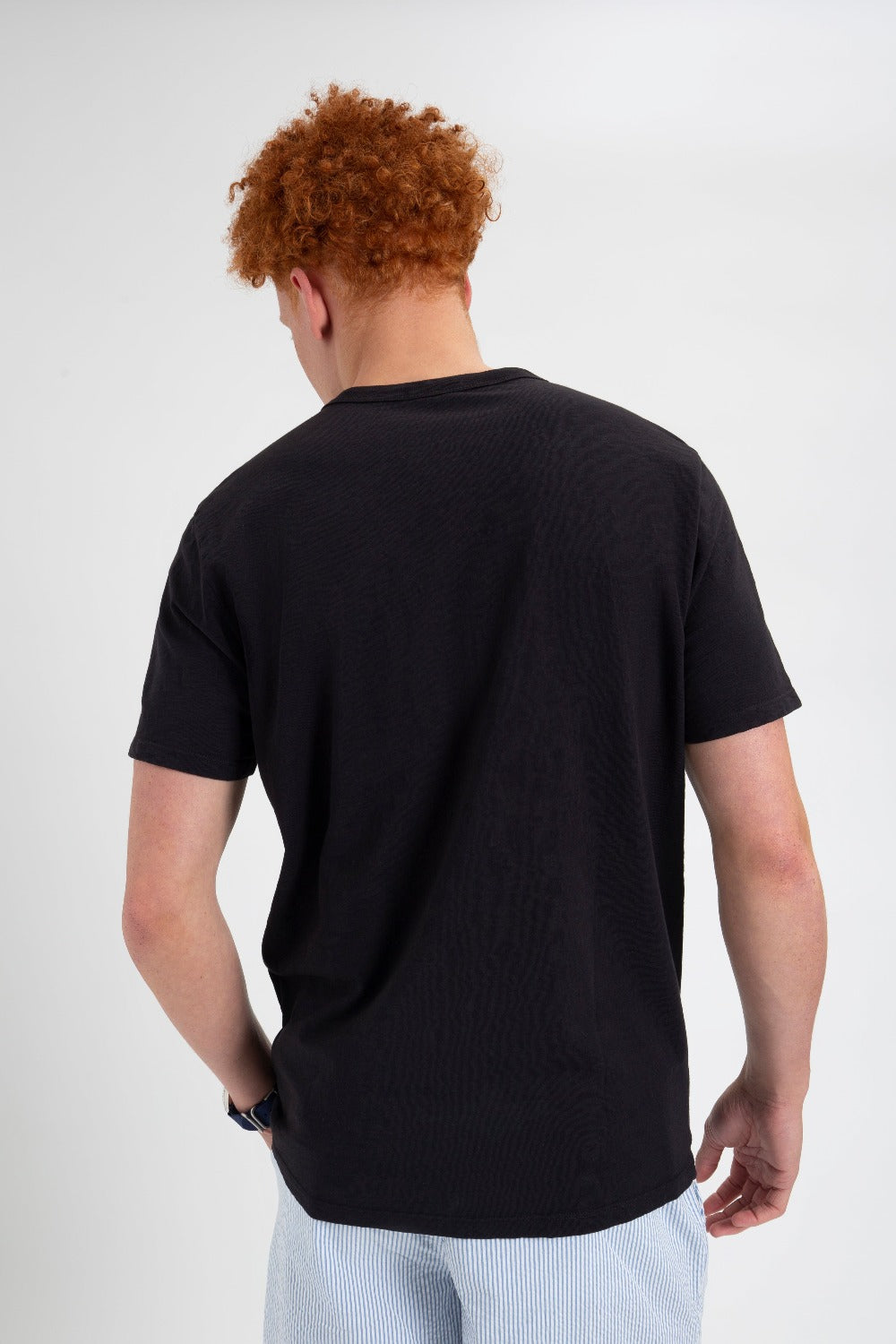 Camiseta Ben Sherman Garment Dye Beatnik Negros | 1038XZDGA