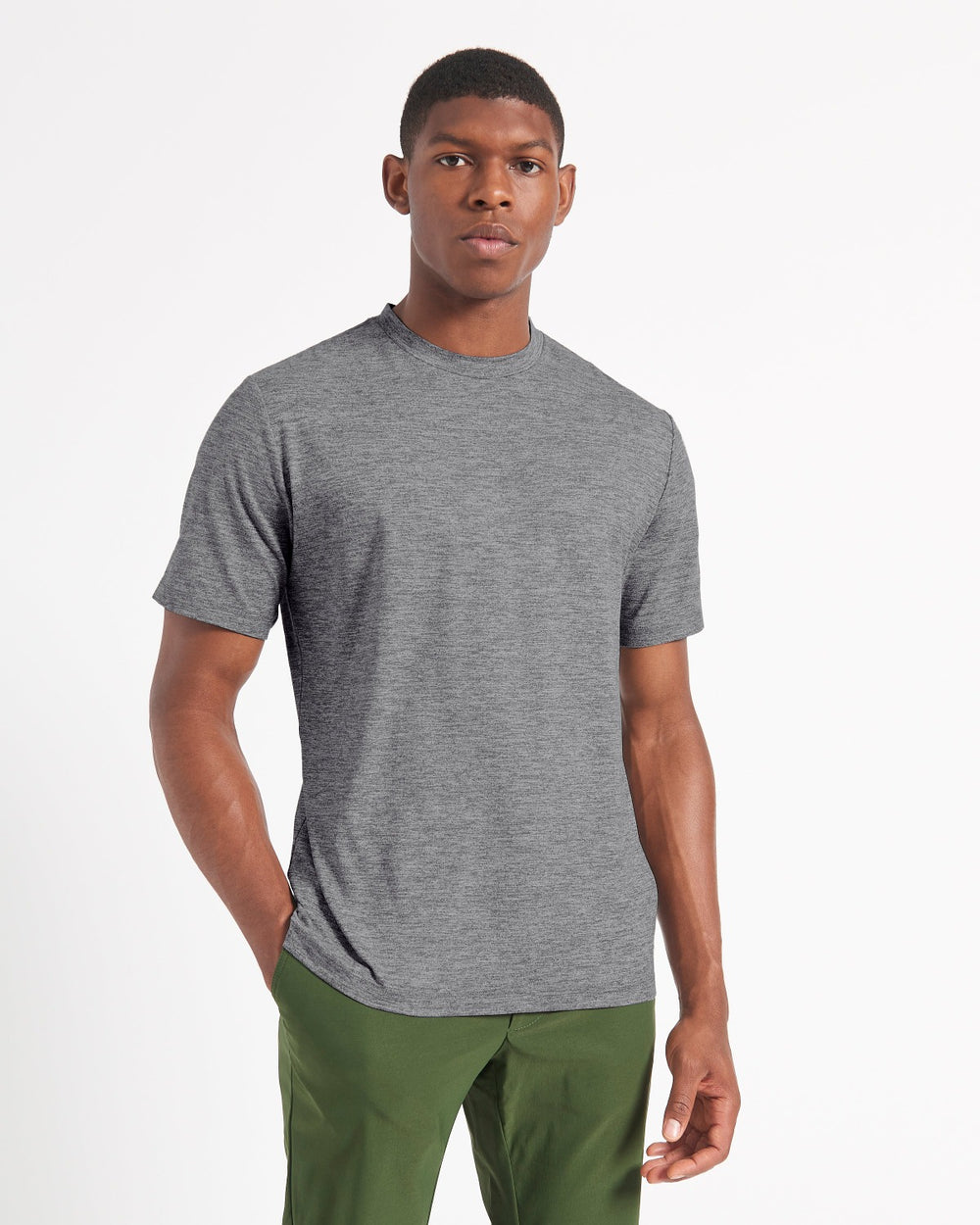 Camiseta Ben Sherman Performance Stretch Marl Grises | 6573UXLHI