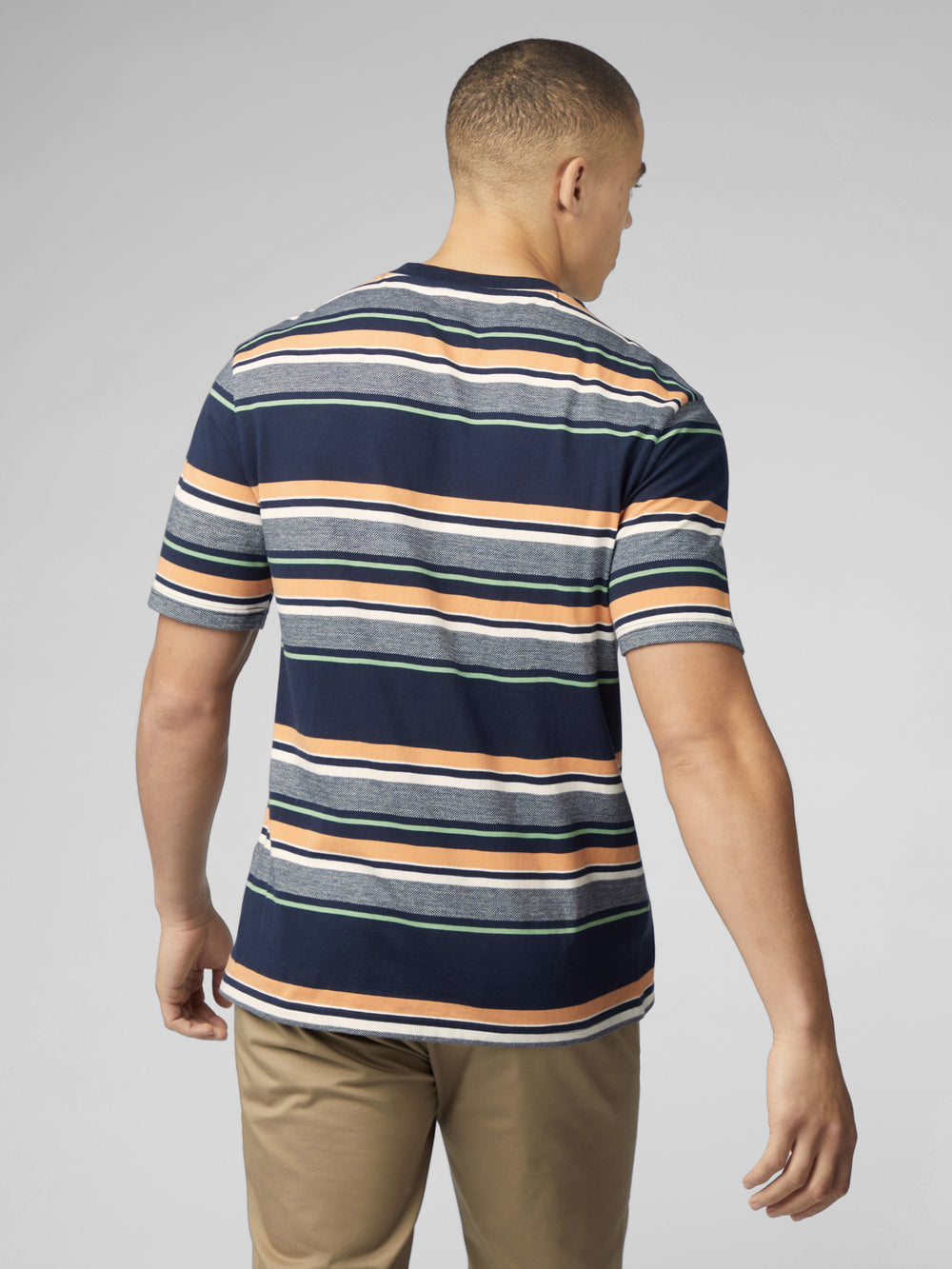 Camiseta Ben Sherman Signature Engineered Stripe Azul Marino | 2750GUONI