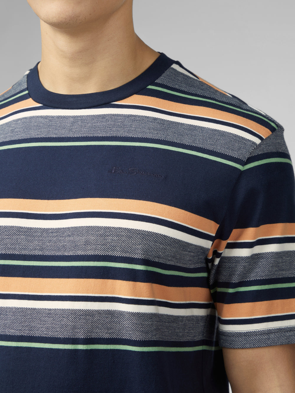 Camiseta Ben Sherman Signature Engineered Stripe Azul Marino | 2750GUONI