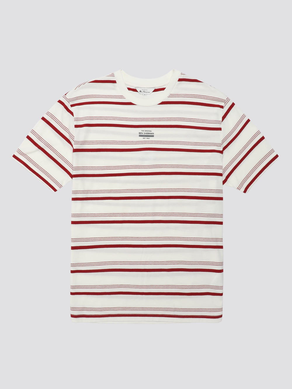 Camiseta Ben Sherman Signature Fine Stripe Blancos | 9234TAXUZ