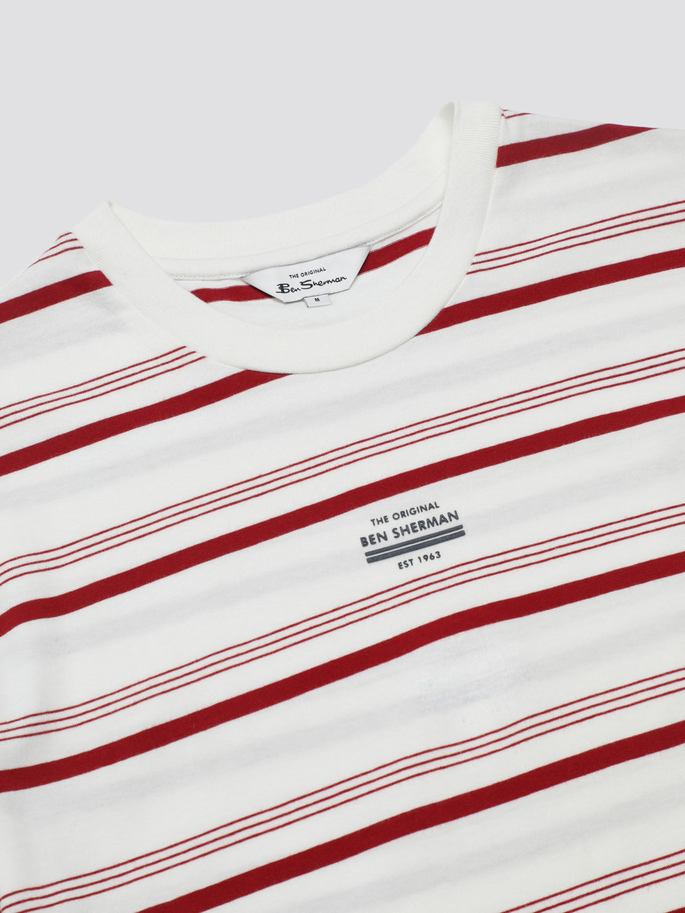 Camiseta Ben Sherman Signature Fine Stripe Blancos | 9234TAXUZ