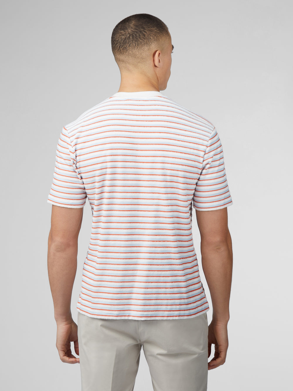 Camiseta Ben Sherman Signature Loopback Stripe Azules | 3721TZRKW