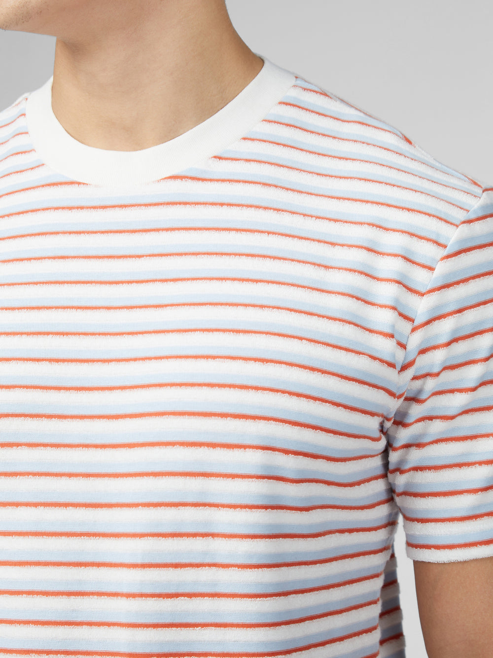 Camiseta Ben Sherman Signature Loopback Stripe Azules | 3721TZRKW