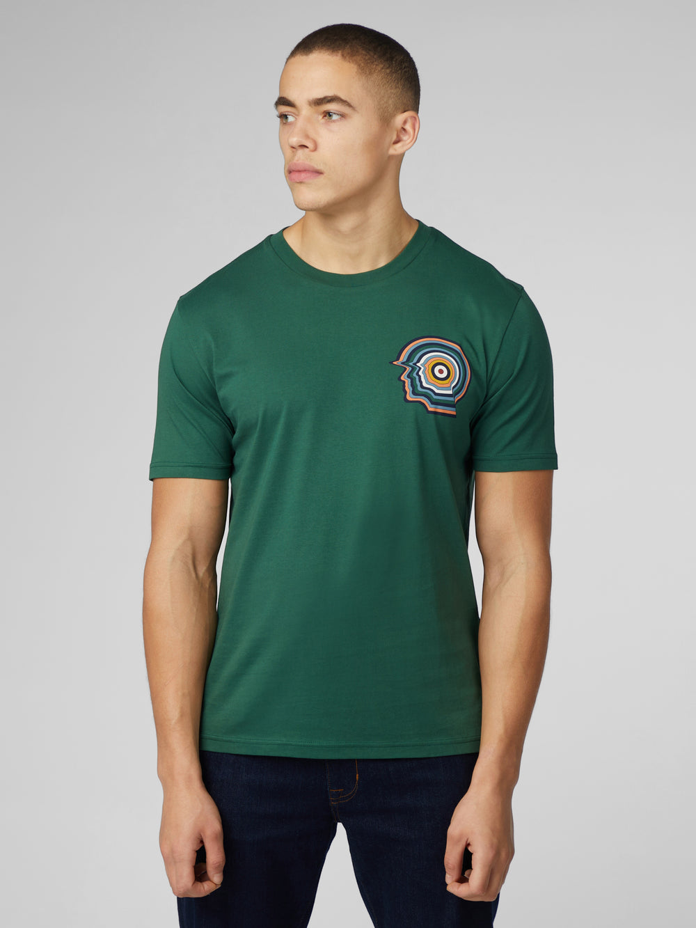 Camiseta Ben Sherman Signature Mod Head Verdes | 8431MJXZV