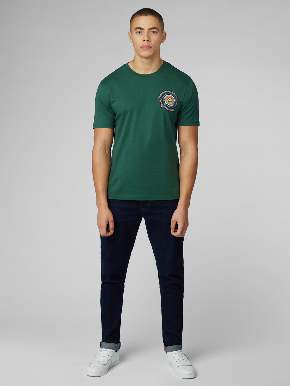 Camiseta Ben Sherman Signature Mod Head Verdes | 8431MJXZV