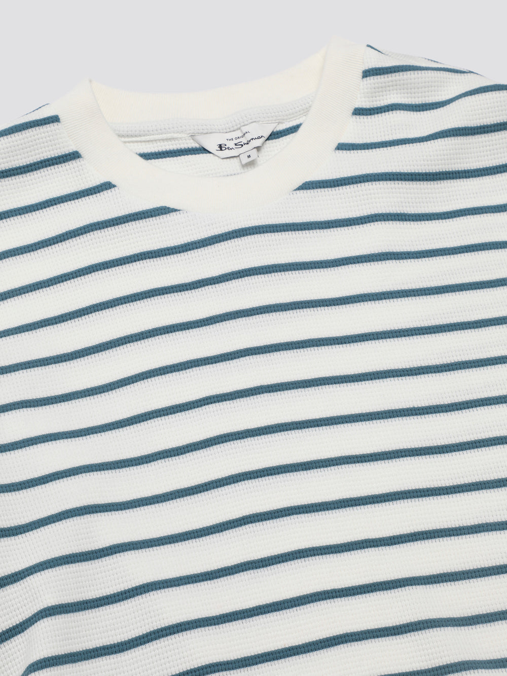 Camiseta Ben Sherman Signature Waffle Stripe Blancos | 8231JNOSQ