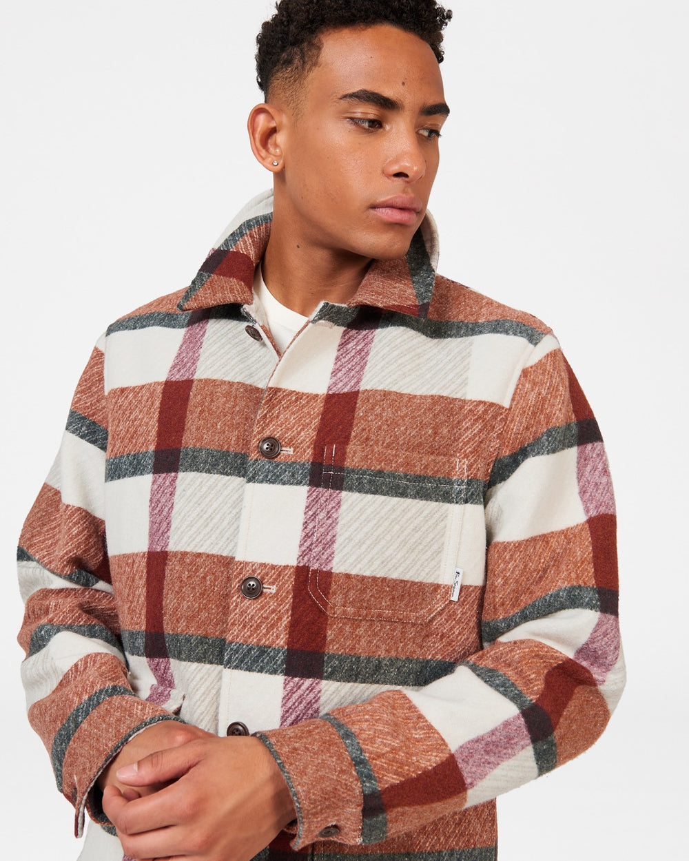 Chamarras Ben Sherman Plaid Naranjas | 2136WKUAN