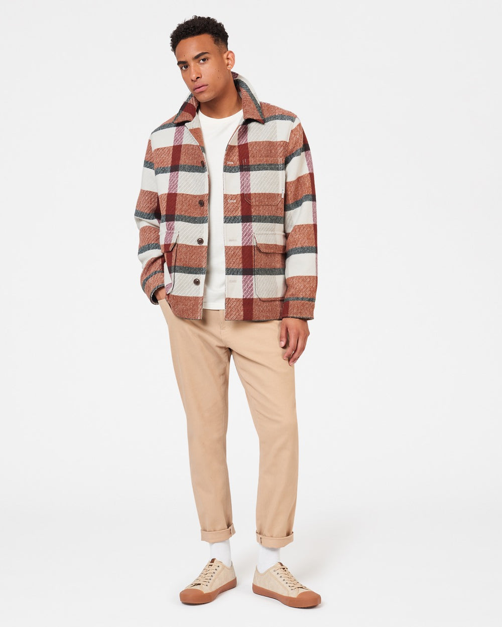 Chamarras Ben Sherman Plaid Naranjas | 2136WKUAN