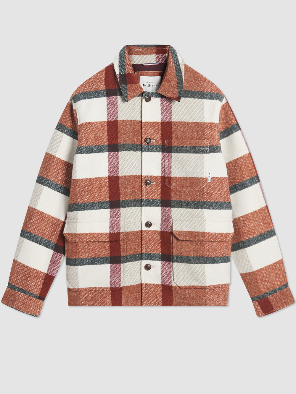 Chamarras Ben Sherman Plaid Naranjas | 2136WKUAN