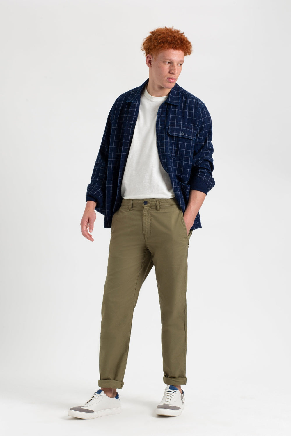 Pantalon Ben Sherman Beatnik Oxford Slim Taper Garment Dye Chino Verde Oliva Claro | 4032OTLZX