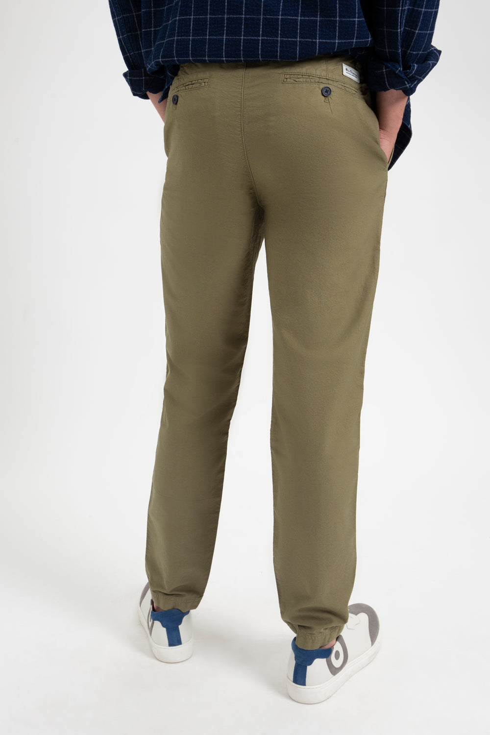 Pantalon Ben Sherman Beatnik Oxford Slim Taper Garment Dye Chino Verde Oliva Claro | 4032OTLZX