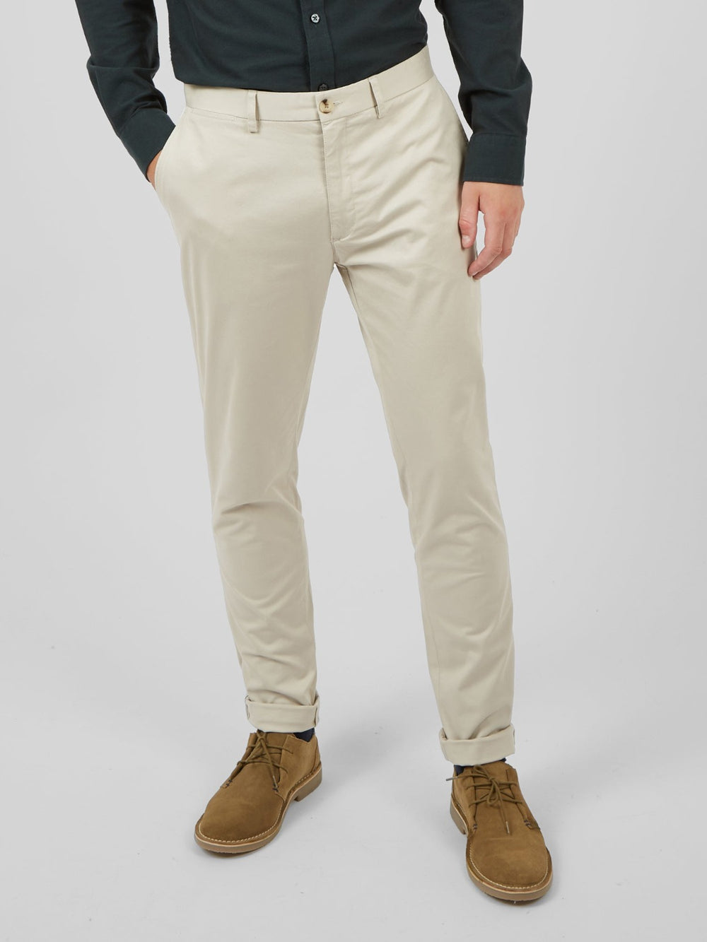 Pantalon Ben Sherman Signature Skinny Stretch Chino Blancos | 6398HIDNQ