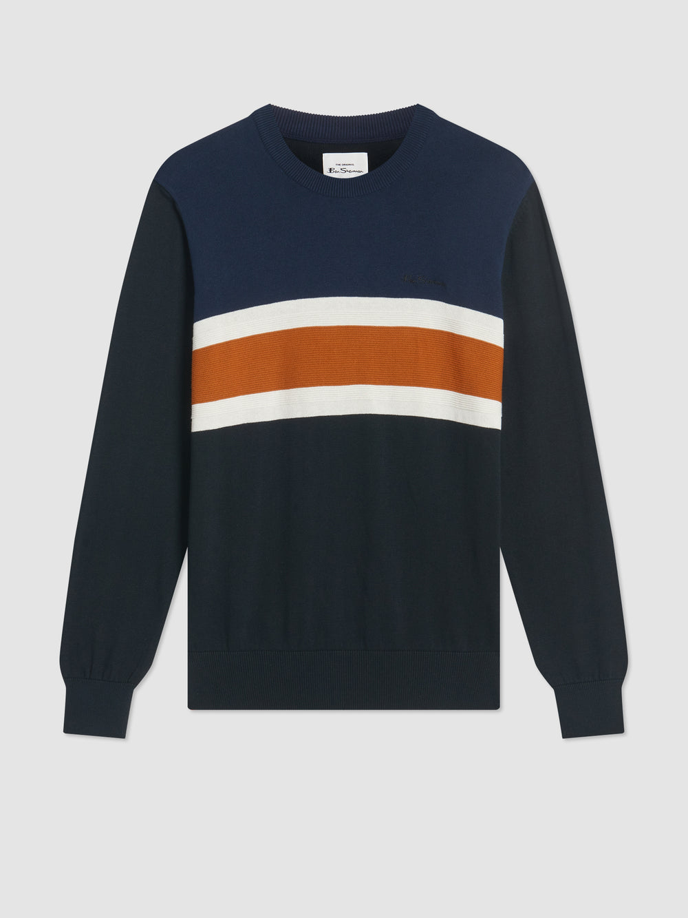 Prendas De Punto Ben Sherman Chest Stripe Crewneck Negros | 6953FGRHE