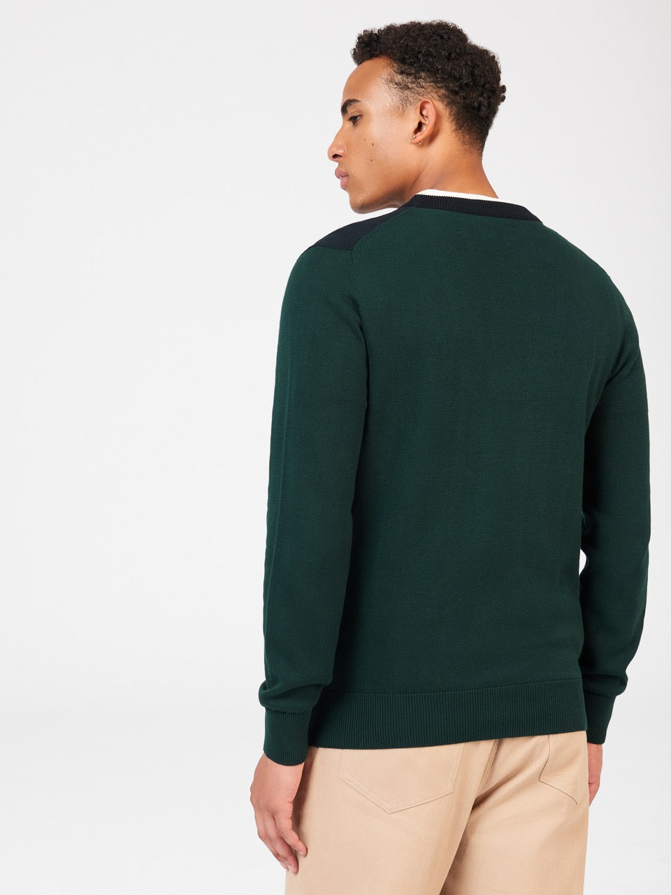 Prendas De Punto Ben Sherman Chest Stripe Crewneck Verdes Oscuro | 2159HJMKR