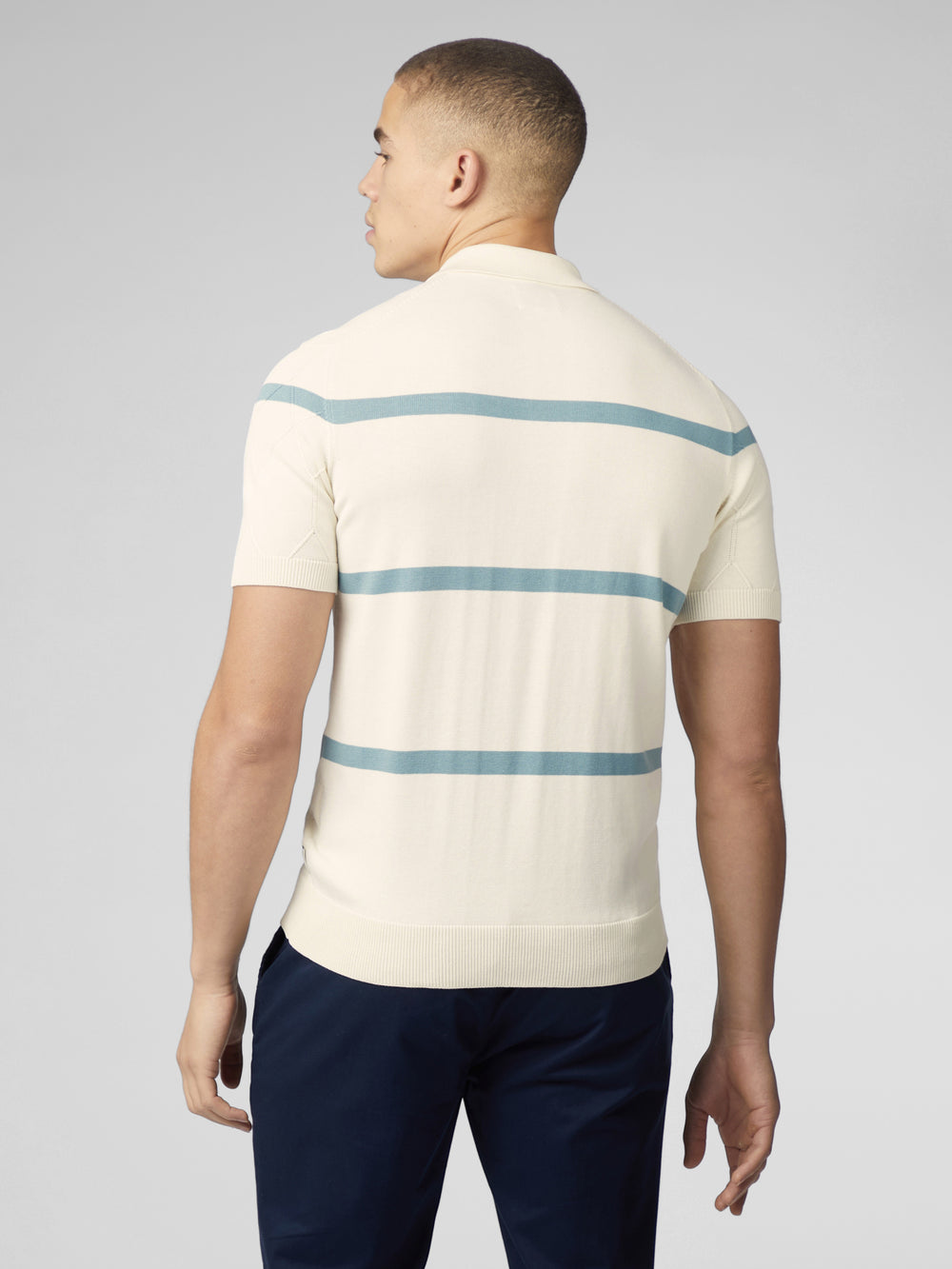 Prendas De Punto Ben Sherman Signature Argyle Stripe Polo Blancos | 0821CHBRI