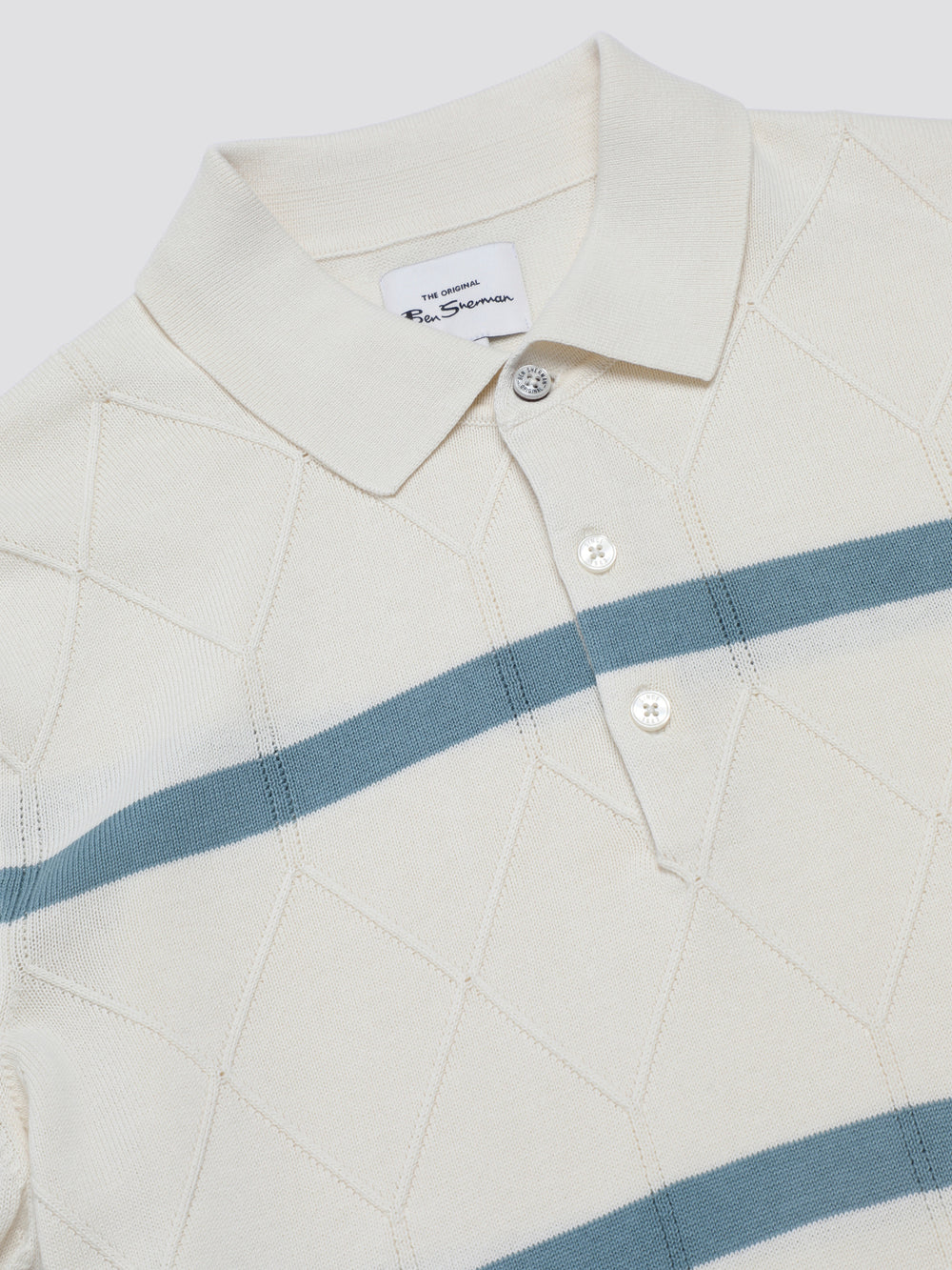 Prendas De Punto Ben Sherman Signature Argyle Stripe Polo Blancos | 0821CHBRI