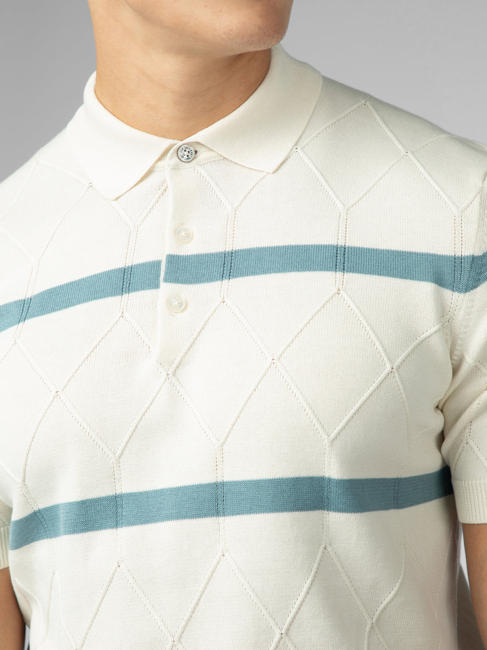 Prendas De Punto Ben Sherman Signature Argyle Stripe Polo Blancos | 0821CHBRI