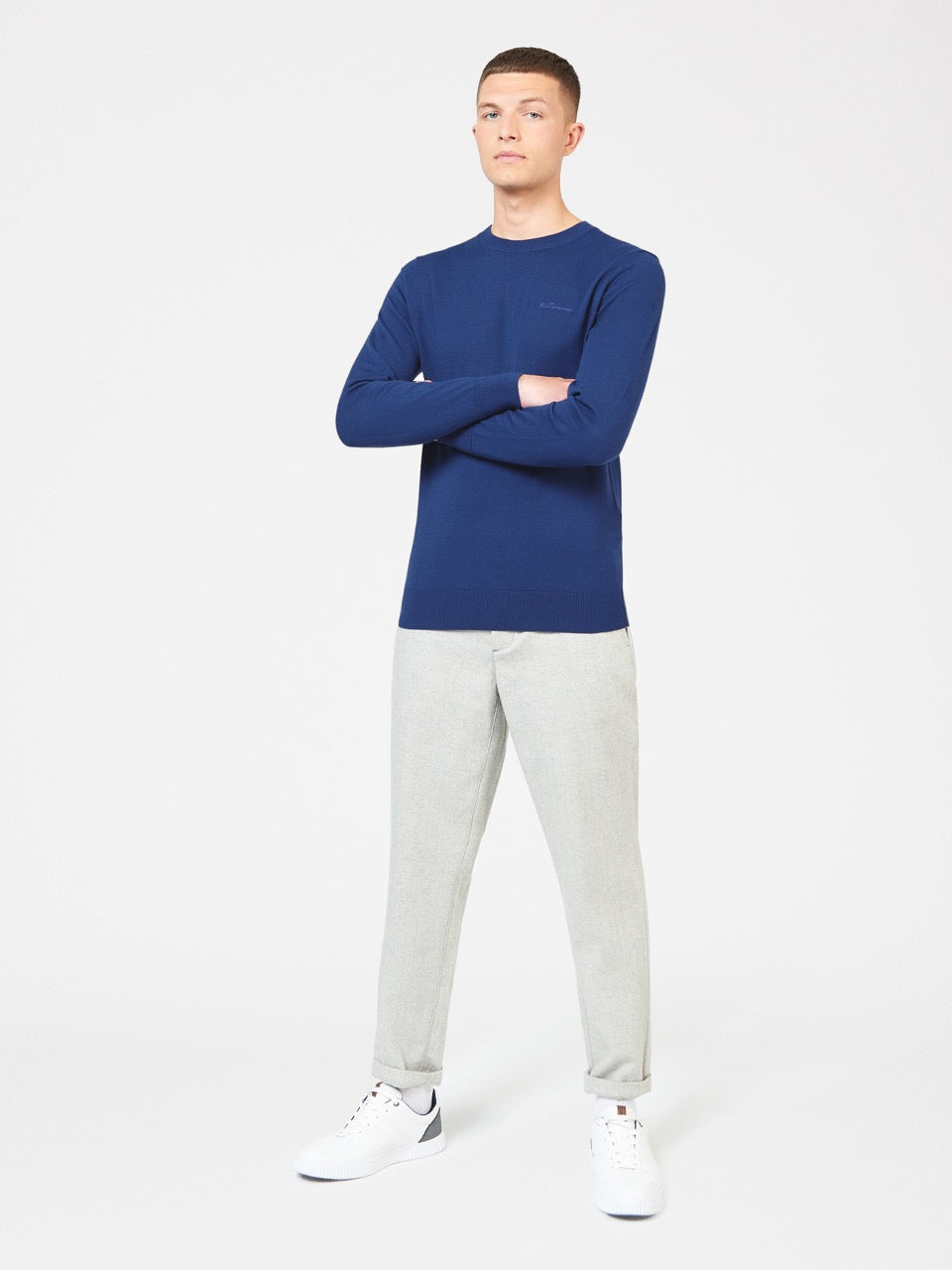 Prendas De Punto Ben Sherman Signature Merino Crewneck Azules | 2059PTRBW