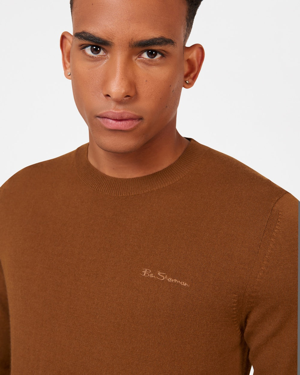 Prendas De Punto Ben Sherman Signature Merino Crewneck Marrom | 3741VPTRB