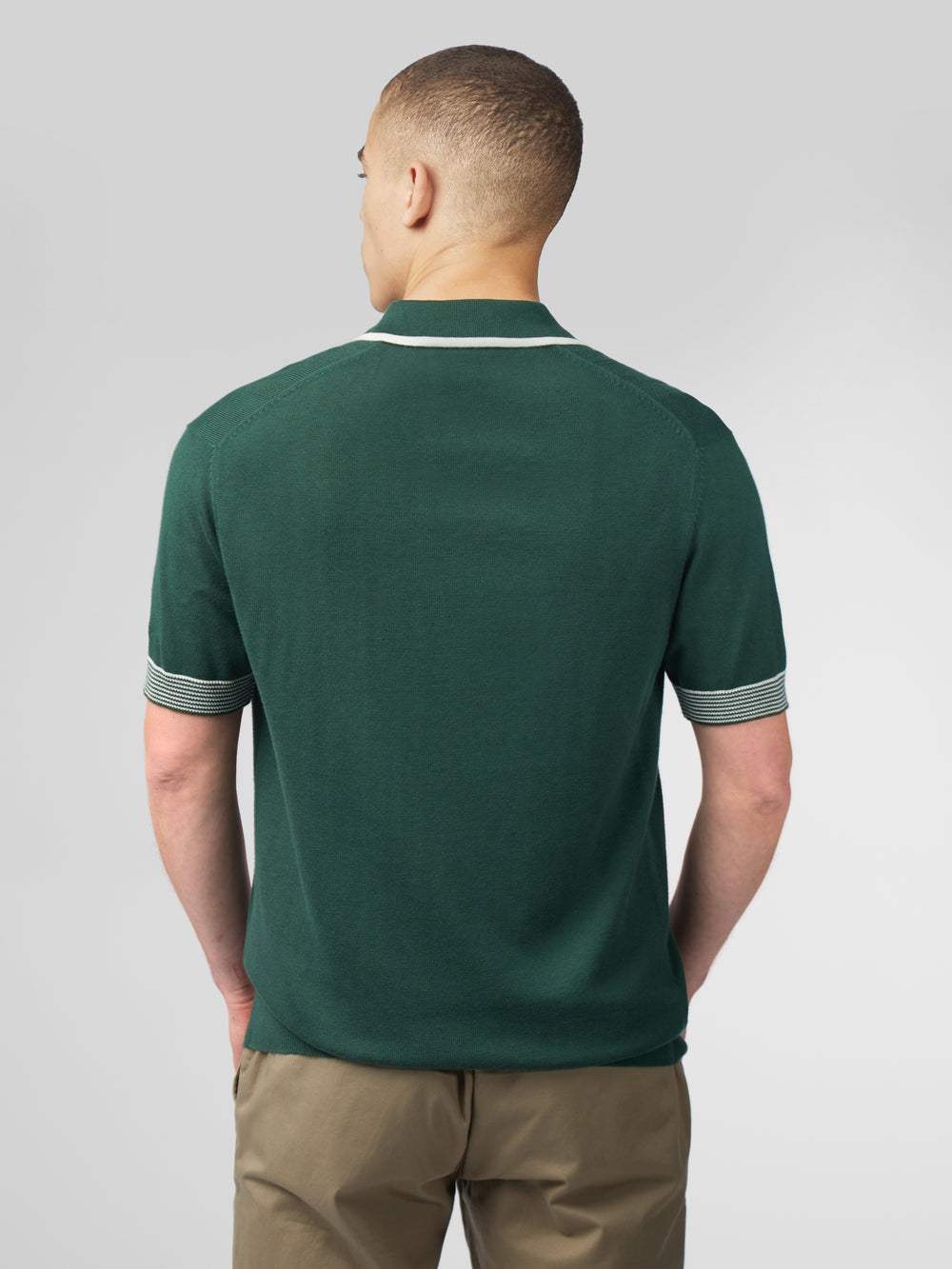 Prendas De Punto Ben Sherman Signature Open Neck Polo Verdes | 2645WSTAO