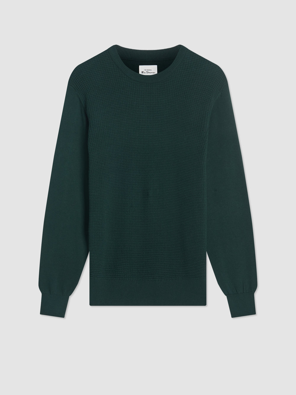 Prendas De Punto Ben Sherman Textured Crewneck Verdes Oscuro | 5807ITMRB