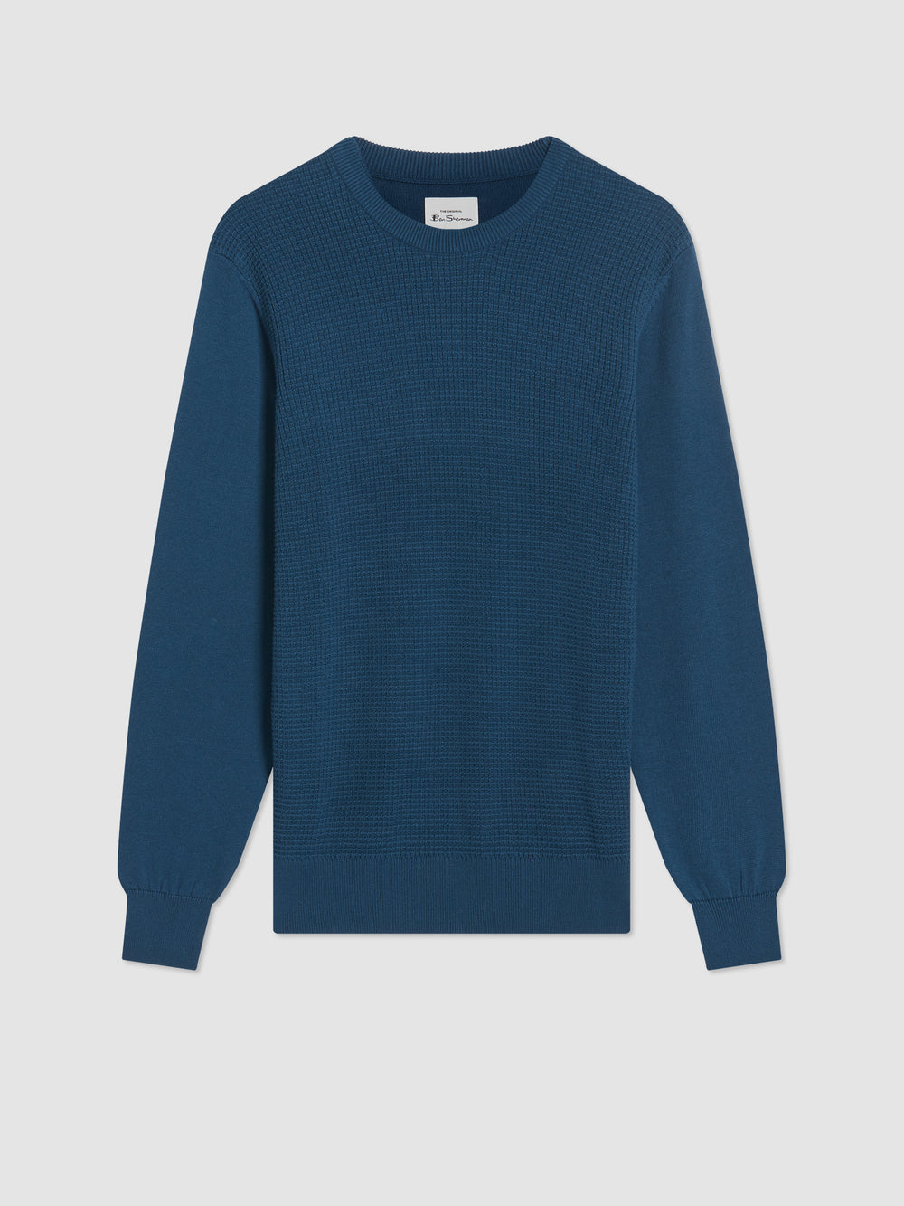 Prendas De Punto Ben Sherman Textured Crewneck Azules | 8539AFTVO