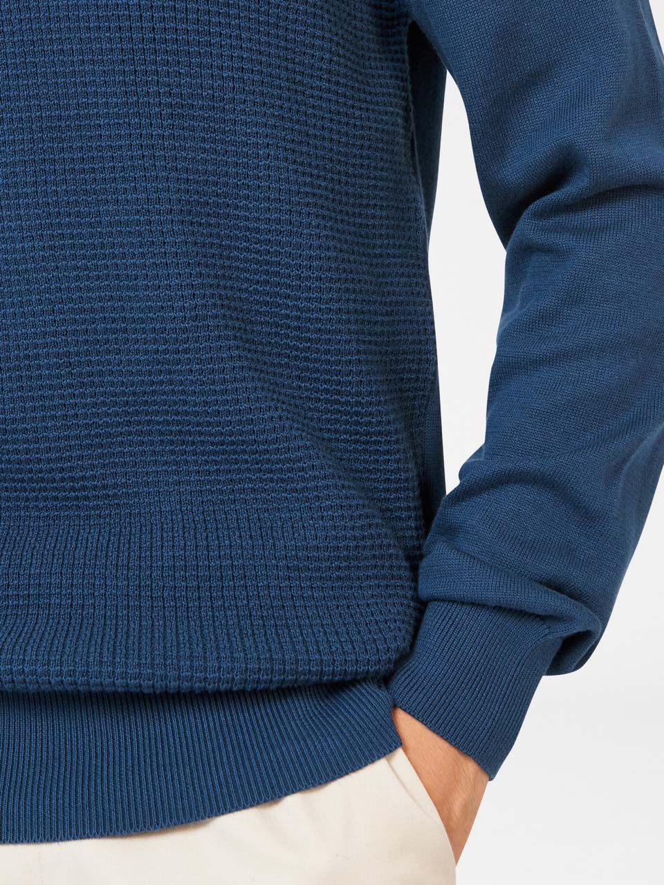 Prendas De Punto Ben Sherman Textured Crewneck Azules | 8539AFTVO