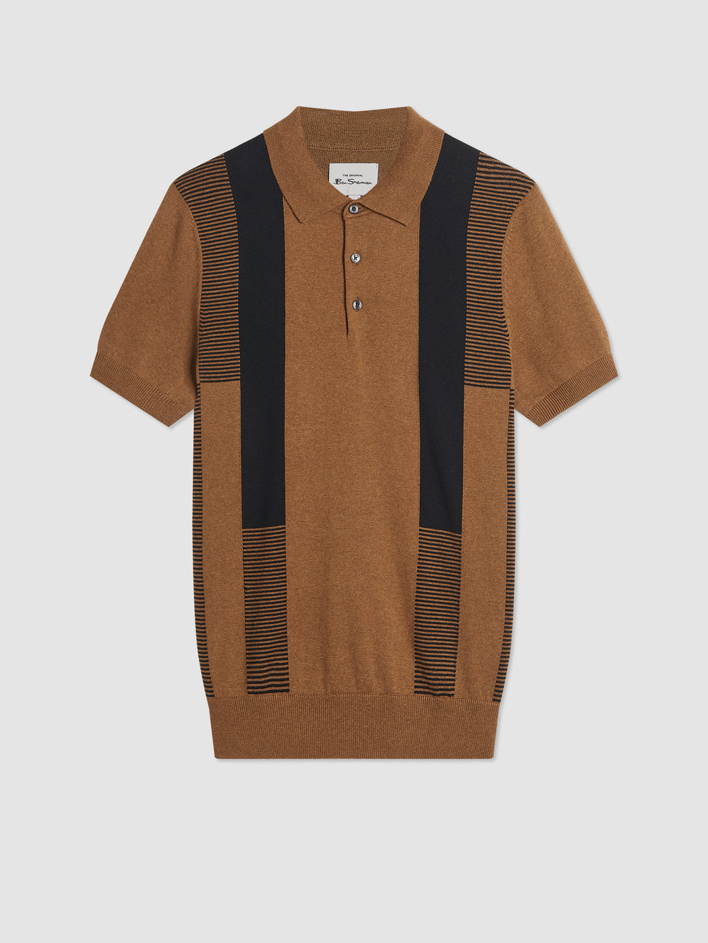 Suéteres De Cuello Polo Ben Sherman Intarsia Stripe Marrom | 7230XSPTJ