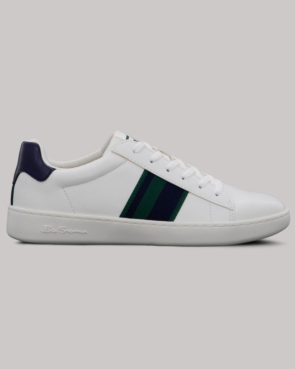 Tenis Ben Sherman Hampton Stripe Blancos Azul Marino Verdes | 0348NMYEK